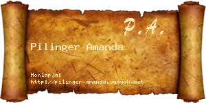 Pilinger Amanda névjegykártya